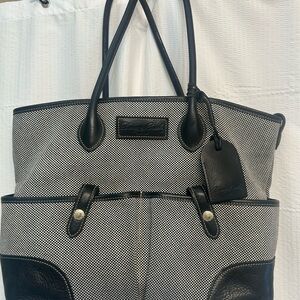 Dooney & Bourke Black leather and Canvas Tote Bag